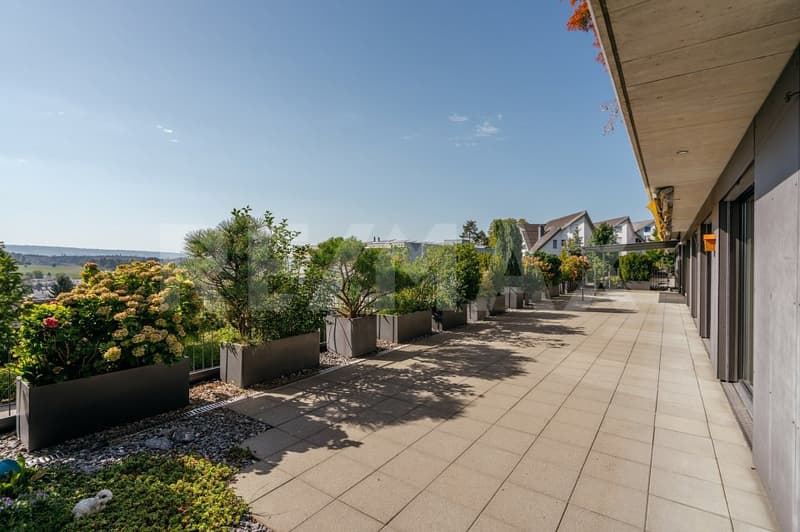 Moderne Terrassenwohnung mit Sicht über Affoltern am Albis (1)