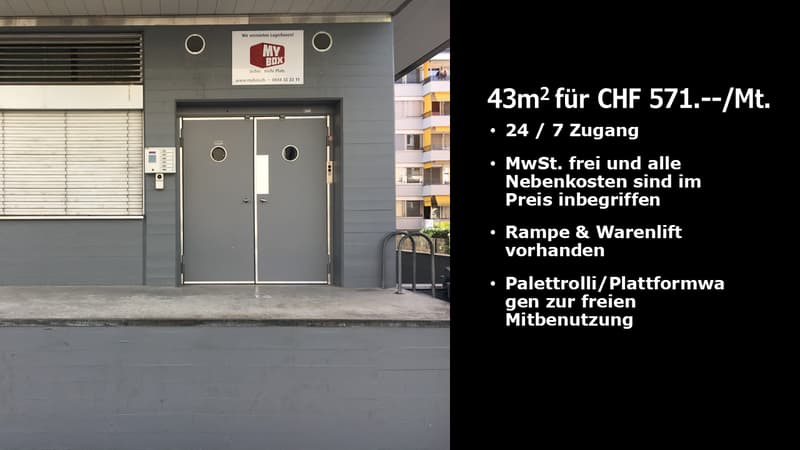 Lagerraum 43m2 zentral gelegen in Zürich Altstetten. (1)