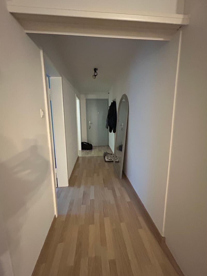 Gang - Geradeaus Wohnungstüre, daneben kleines Zimmer, dann Küche