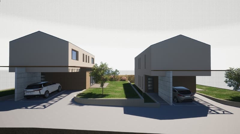 Zwei moderne Häuser neu gebaut. (6)
