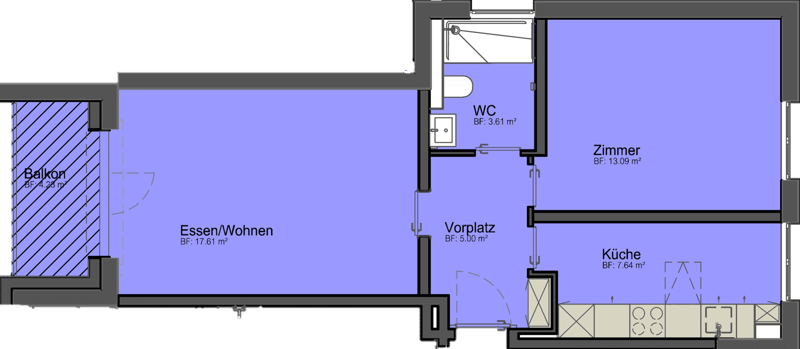Erstvermietung mehrere moderne 2.5-Zimmer-Wohnungen nach Totalsanierung (10)
