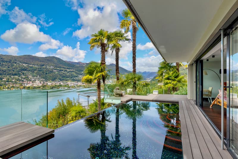 Moderna Villa di Lusso con Vista Lago di Lugano e Darsena Privata (1)