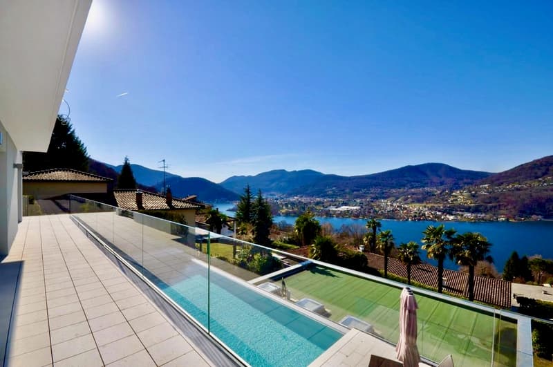 Vlla con Piscina e Vista sul Lago di Lugano in affitto a Montagnola (2)