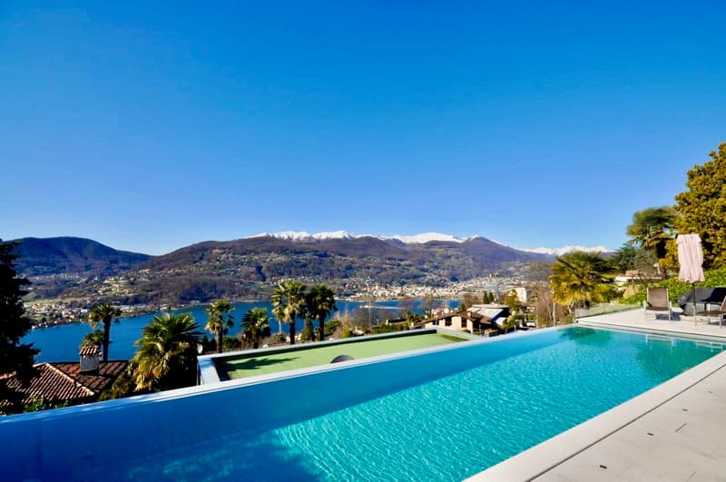 Vlla con Piscina e Vista sul Lago di Lugano in affitto a Montagnola (1)