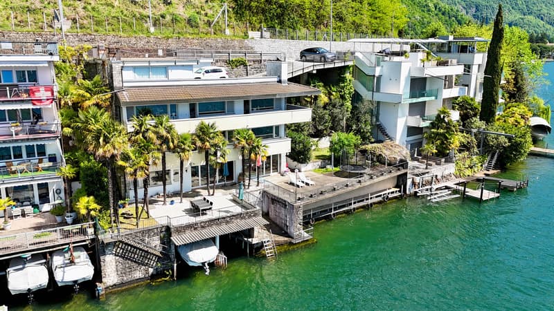 Oasi sul Lago di Lugano - Villa pieds dans l'eau con darsena privata (3)