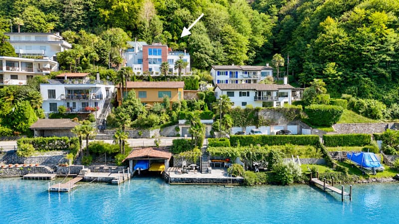 Luminosa Villa con Giardino, Piscina e Vista sul Lago di Lugano (1)
