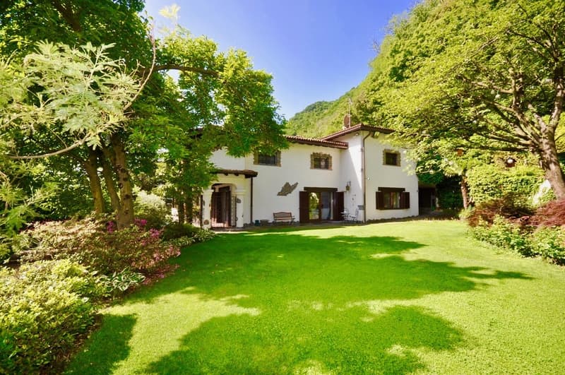 Villa in Stile Ticinese Immersa nel Verde con Privacy e Vista Lago (5)