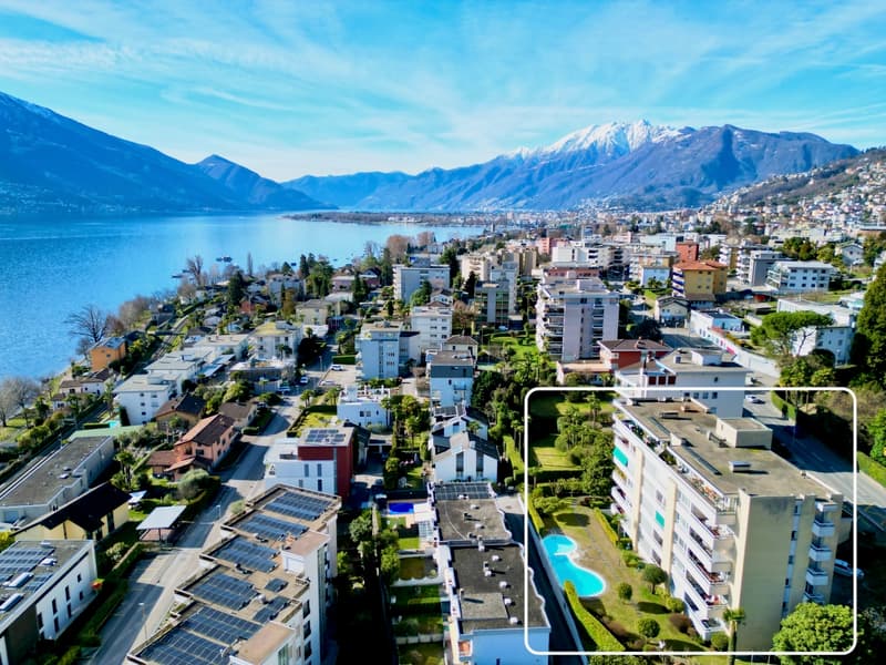 Vista lago, ampi spazi e piscina: elegante appartamento a Minusio (3)