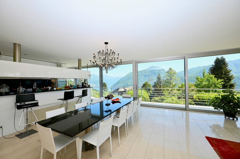Elegant Modern Villa Surrounded by Greenery with Panoramic View of Lake Lugano (7)