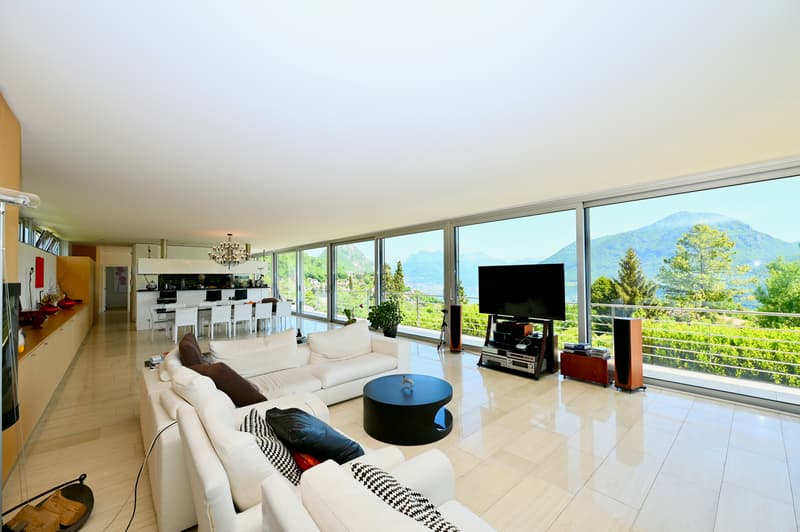 Elegant Modern Villa Surrounded by Greenery with Panoramic View of Lake Lugano (6)