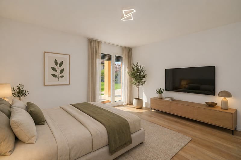 Luminoso Appartamento con Giardino Privato a Cureglia (5)