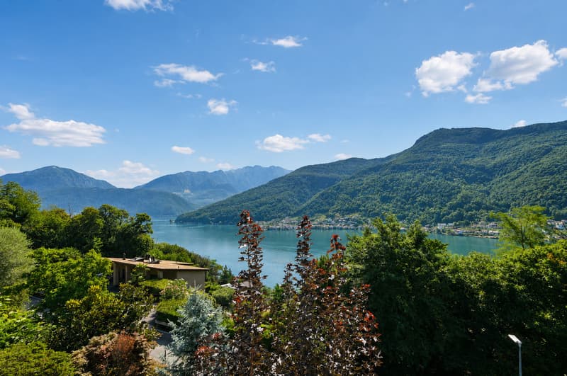 Villa Panoramica con Splendida Vista Lago di Lugano a Morcote (6)