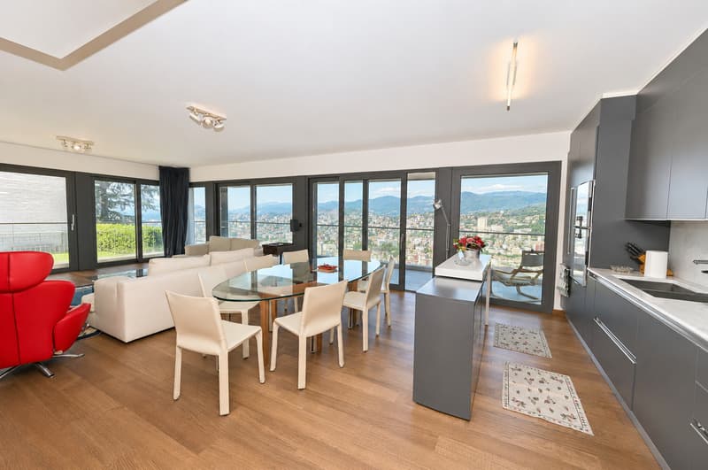 Elegante Appartamento con Terrazza e Vista Panoramica sul Lago e Monti (7)