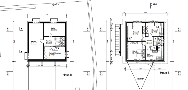 Grundriss UG und DG