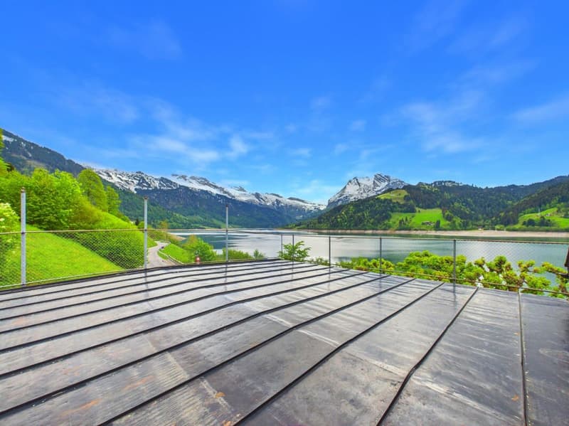 Aussicht von der Terrasse der Maisonettewohnung