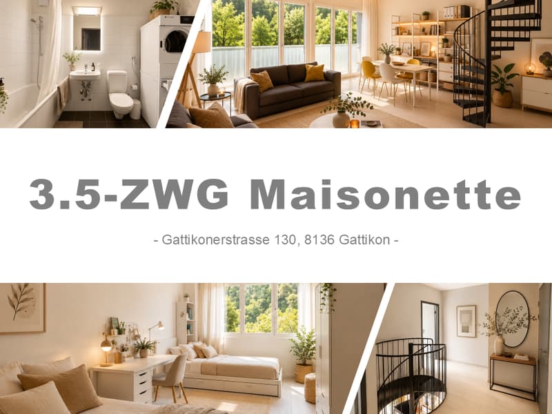 Charmante 3.5-Zimmer-Maisonette-Wohnung in Gattikon (1)