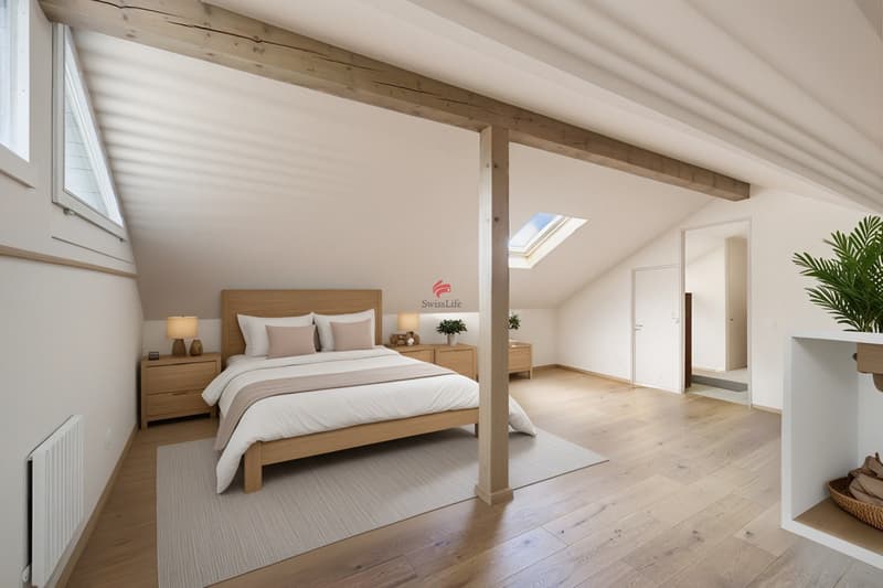 / Second niveau avec salle de bains