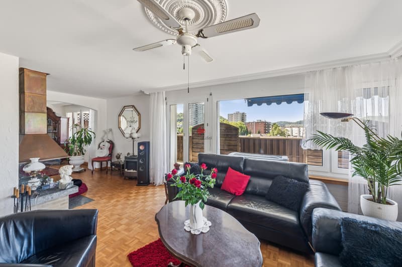 Attic apartment with large roof terrace and panoramic view in quiet location of Lenzburg (2)
