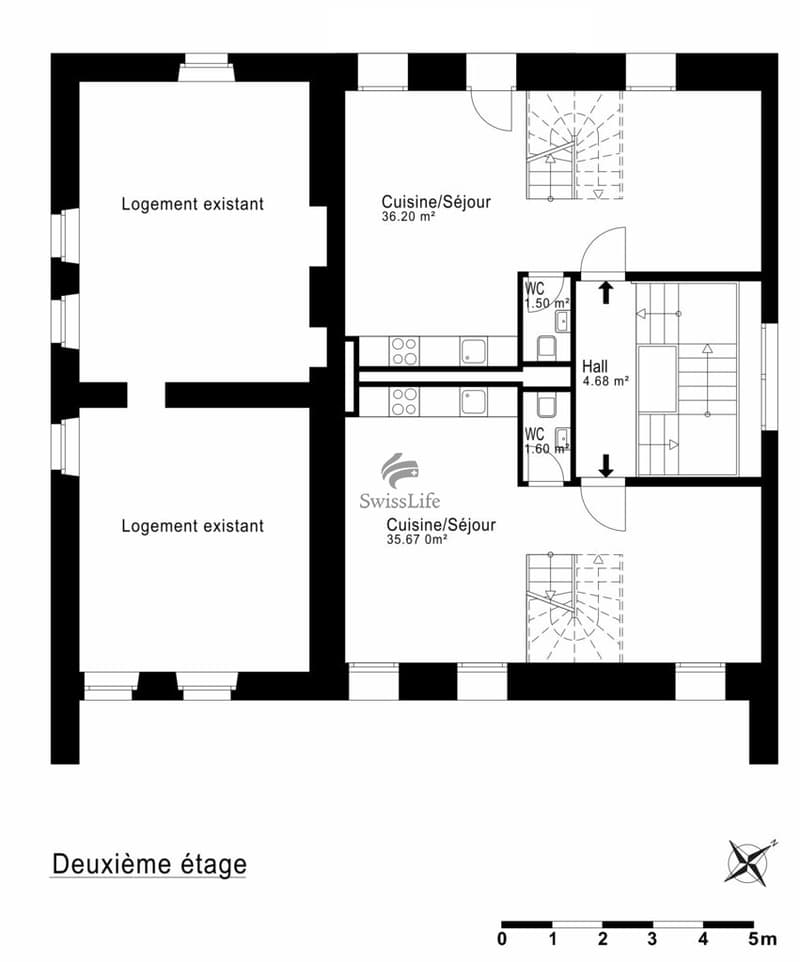 Plan du deuxième étage
