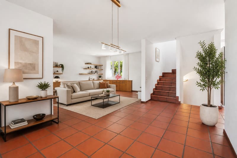 / Ampio soggiorno luminoso - Proposta d'arredo (Virtual Staging)
