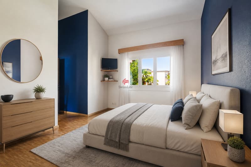/ La camera Padronale che invita al Relax - Proposta d'arredo (Virtual Staging)