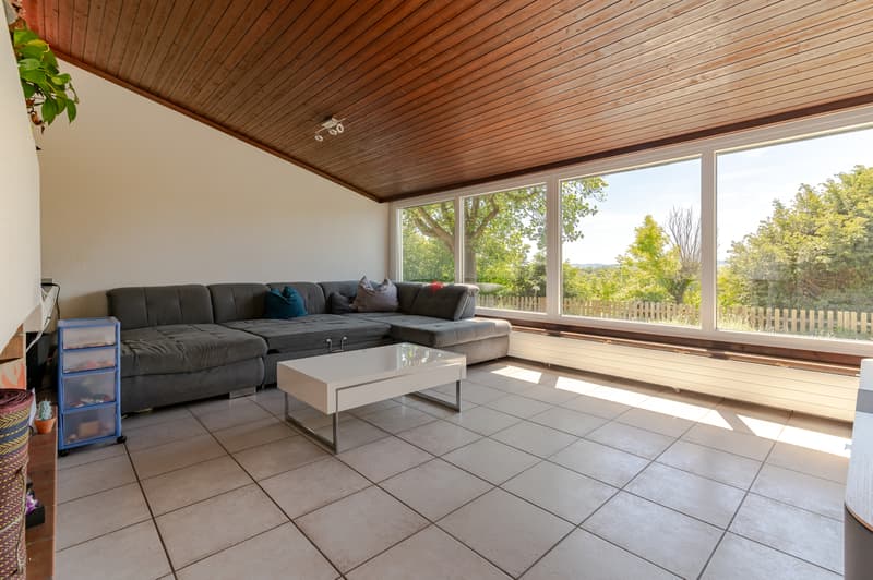 Wohnzimmer mit Chemineé
