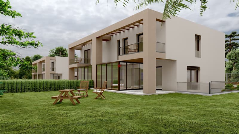 / Vue des 4 villas / View of the 4 villas