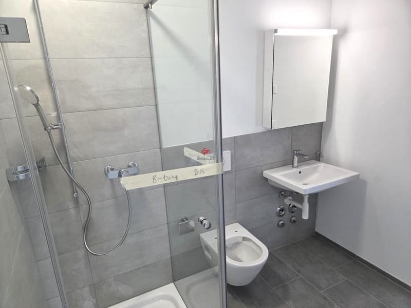 Moderne Nasszelle (Dusche/WC)