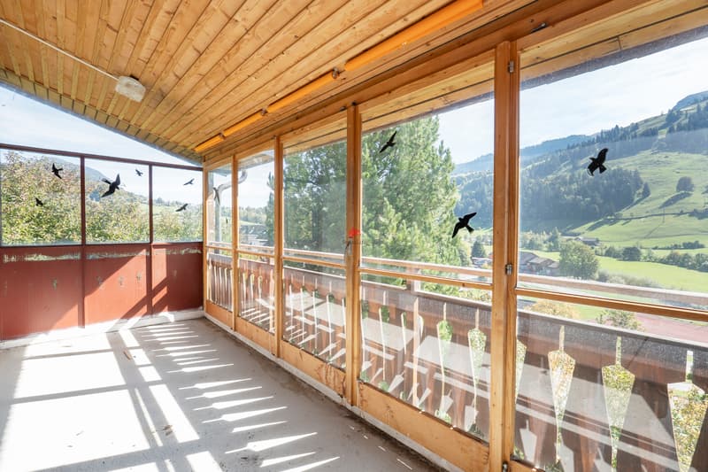 Obere Etage: Balkon/Wintergarten