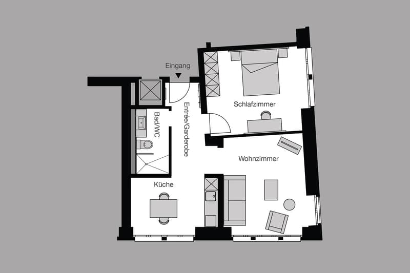 Appartement 2 pièces meublé à Zurich Seefeld - Lac de Zurich 5 minutes (8)
