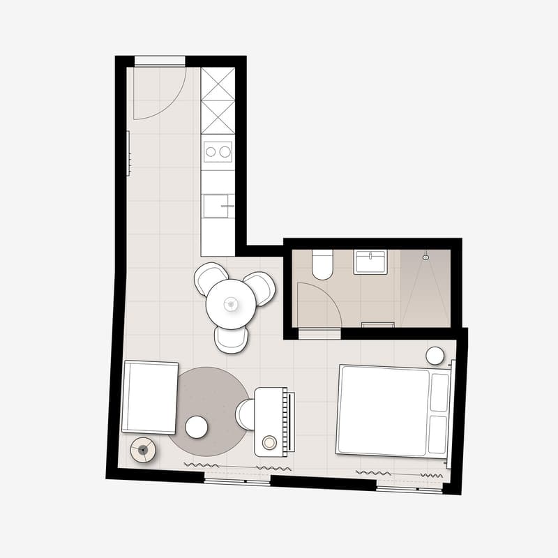 Studio Apartment Suite möbliert in Zürich – Zentral in der Stadt wohnen – ab 01.04.2026 (5)