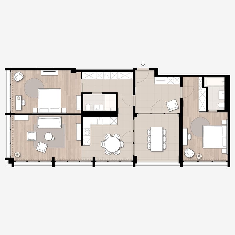 3-Zimmer Family Apartment möbliert in Cham (Zug), Papieri-Areal (7)