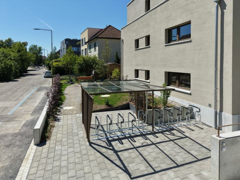 Velo und Container Platz, Vorgarten