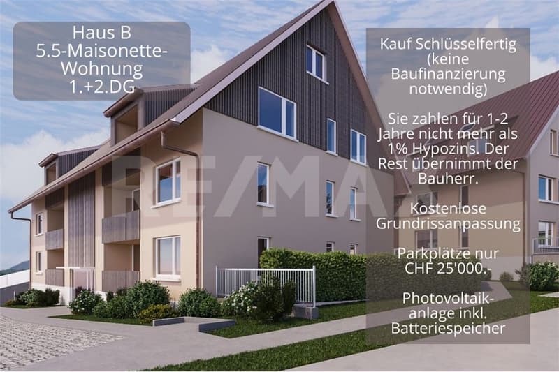 Neubau "Im Breitenmatt": 4.5-Zimmer Maisonette Familienparadies! (1)