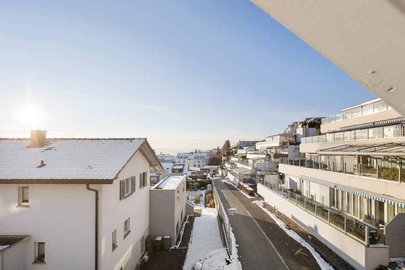 Vue partielle sur le lac avec deux loggias et rénovation moderne (11)