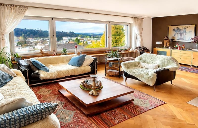 Wohnzimmer mit Cheminée