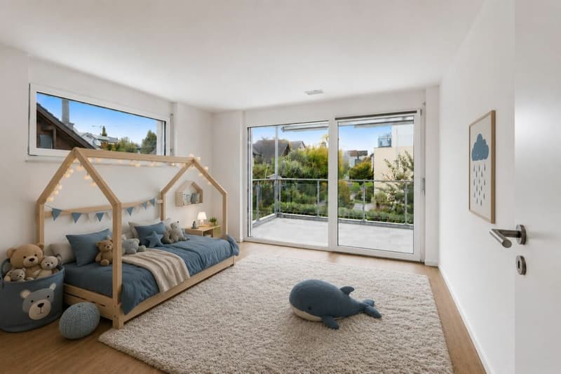 Wohnen wie in einem Einfamilienhaus - Schöne 5.5-Zimmer Maisonette Wohnung mit Gartensitzplatz und Balkon in Fahrwangen am Hallwilersee (12)