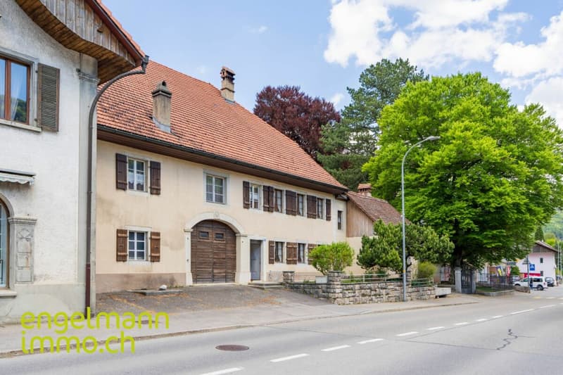 Ancienne ferme de 2 appartements avec grand terrain constructible / Ehemaliges Bauernhaus mit 2 Wohnungen und Bauparzelle (2)