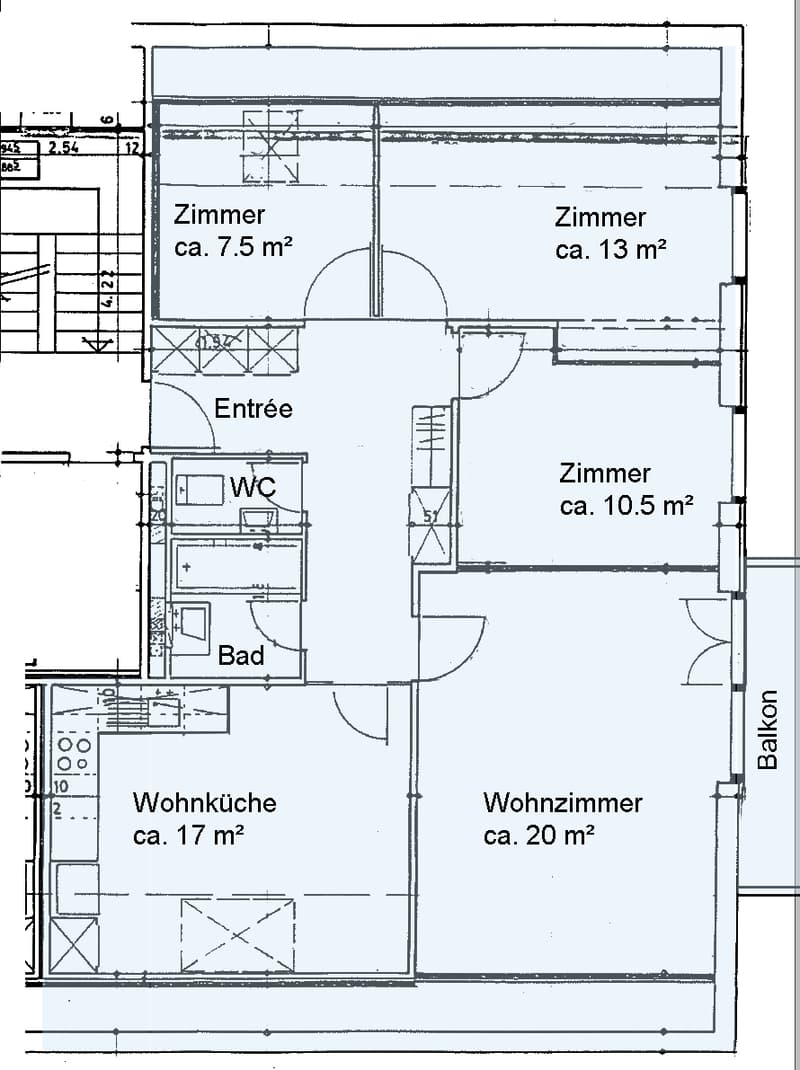 Ruhige 4.5-Zimmerwohnung am Fuss von Regensberg (12)