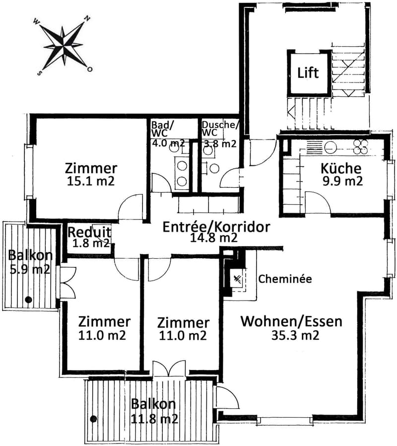 Family apartment with fireplace & two balconies (13)