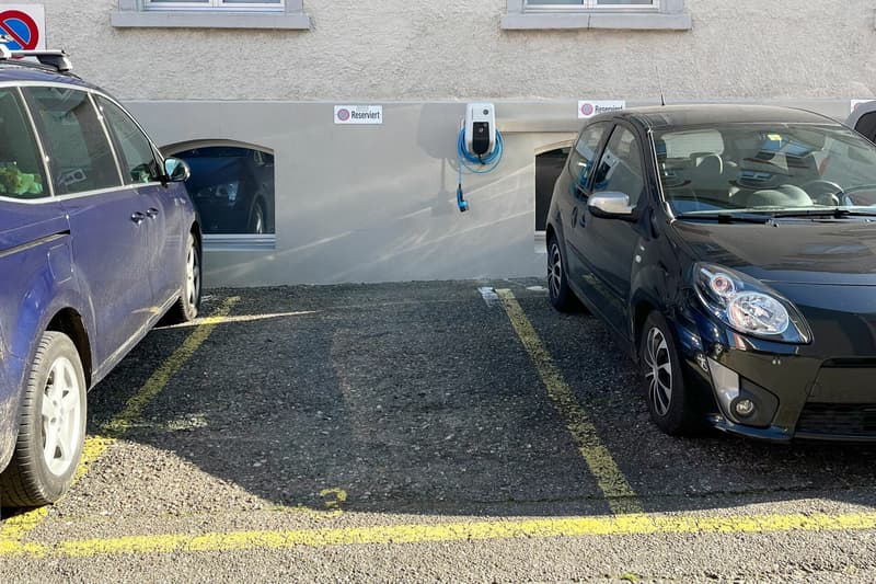 External parking space with shared electric charging station (3)