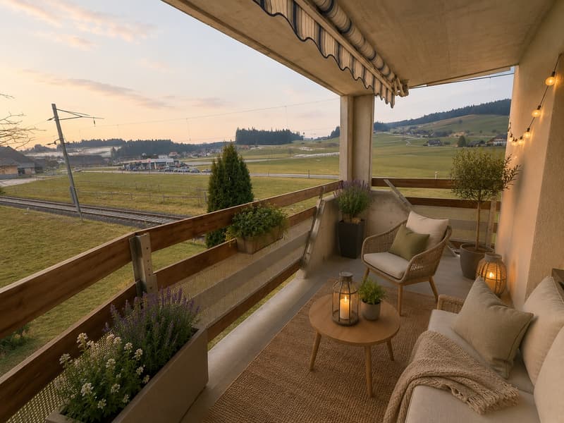 Beautiful 3.5-room apartment with balcony and private laundry tower in Häusernmoos, Emmental (3)