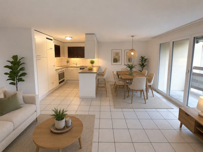 Beautiful 3.5-room apartment with balcony and private laundry tower in Häusernmoos, Emmental (2)