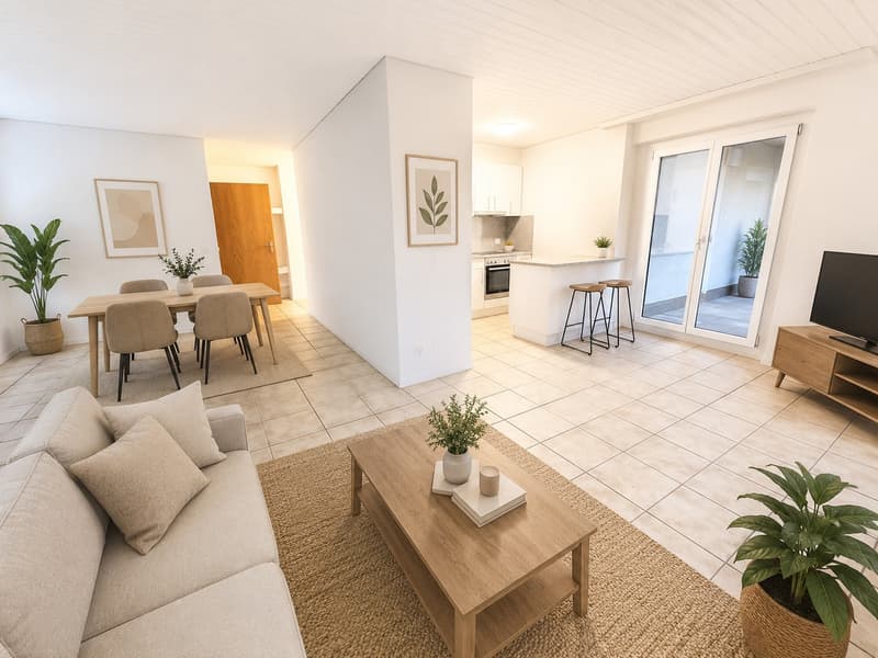 Bello appartamento spazioso di 4,5 locali al 2° piano di una casa di 6 famiglie ben curata (2)