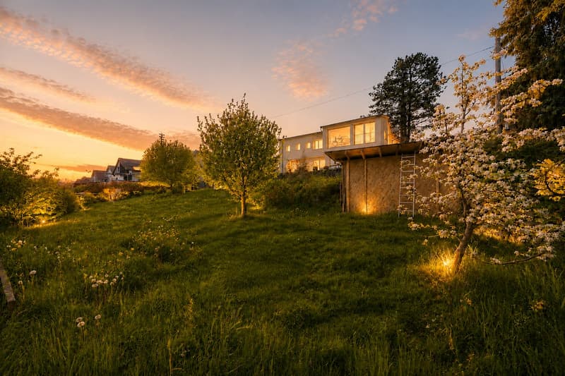 Mediterranes Zweifamilienhaus mit Weitsicht und grossem Garten (3)