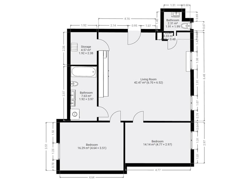 Mitten in der Altstadt - Grosse Wohnung mit 2 Badezimmern und Reduit (13)