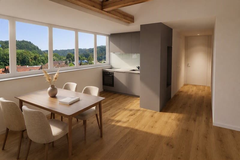 Wohnung D09-1009 Küche-Essen