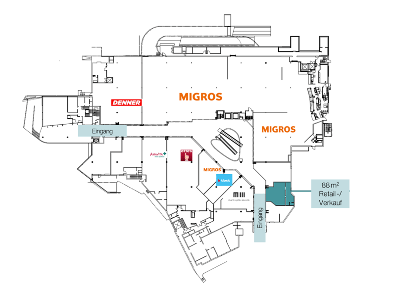 88 m² Retail-/Verkaufsfläche neben Eingang (4)