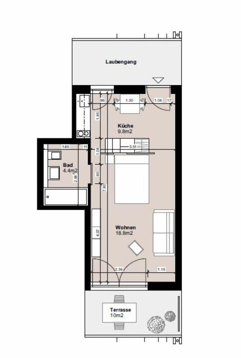 Vie urbaine à Berne - Appartement moderne 1.5 pièces avec balcon (8)