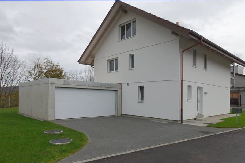 West- und Nordfassade, Doppelgarage